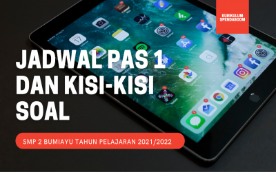JADWAL PENILAIAN AKHIR SEMESTER 1 DAN KISI-KISI SOAL TAHUN PELAJARAN 2021/2022